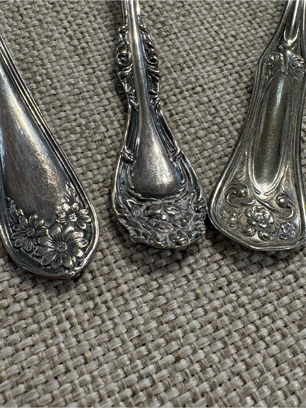 Vintage WM A Rogers Silverplate Nut Candy Serving Spoon Set of 3